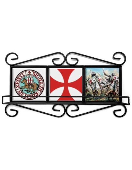 Cadre rustique des Templiers en forge