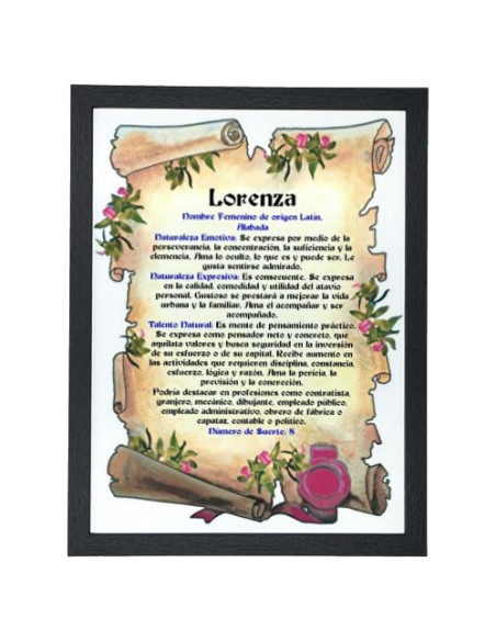 Image personnalisée avec votre nom (32,5x42,5 cm.)