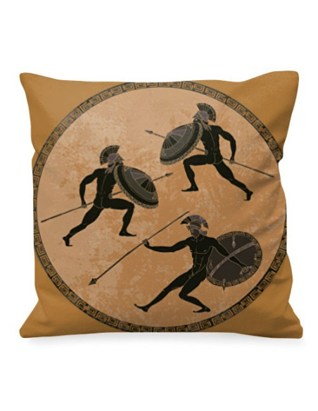 Combattre les guerriers grecs Coussin