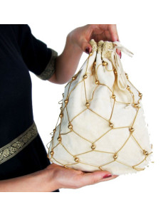 Snood bag Crème femme noble médiéval