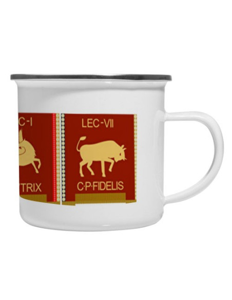 Mug vintage en laiton émaillé 4 légions romaines