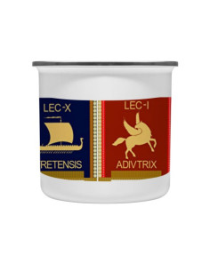 Mug vintage en laiton émaillé 4 légions romaines 2