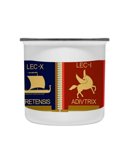 Mug vintage en laiton émaillé 4 légions romaines