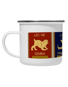 Mug vintage en laiton émaillé 4 légions romaines