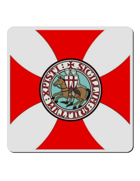 Aimant Croix Paté Templiers (7,4 x 7,4 cm.)