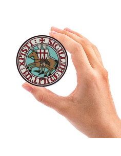 Aimant rond Templiers (7,4 x 7,4 cm.) 2