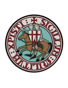 Aimant rond Templiers (7,4 x 7,4 cm.)