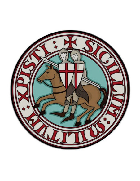 Aimant rond Templiers (7,4 x 7,4 cm.)