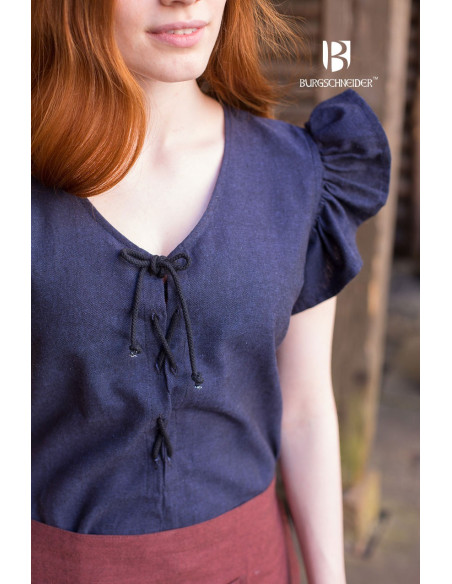 Robe Médiévale Femme Agga Bleu