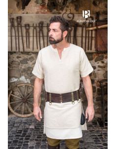Tunique médiévale Aegir crème à manches courtes 2