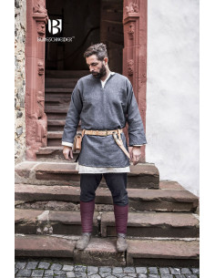 Tunique médiévale Erik gris manches longues 2