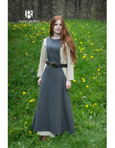 Tunique Médiévale Femme Albrun en Laine Grise