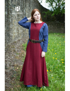 Tunique Médiévale Femme Albrun en Laine Rouge