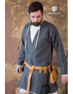 Tunique Médiévale Loki grise manches longues 2
