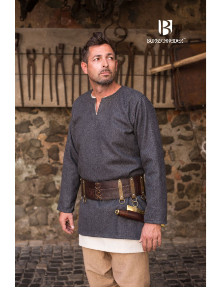 Tunique médiévale Lodin, gris foncé