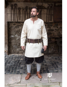 Tunique médiévale Leif, écru 2
