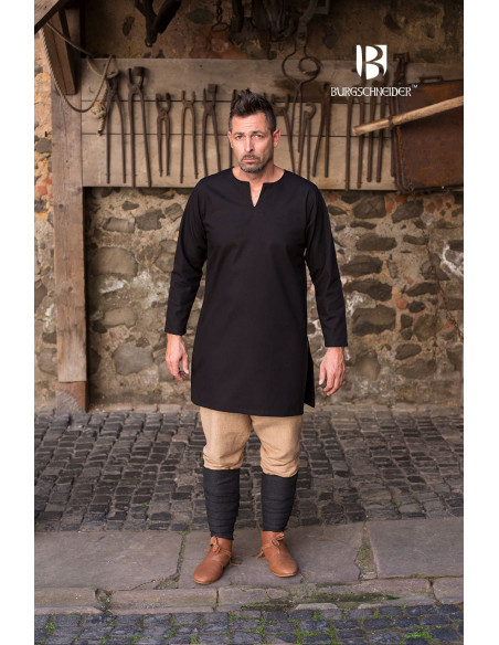 Tunique médiévale Leif, noire