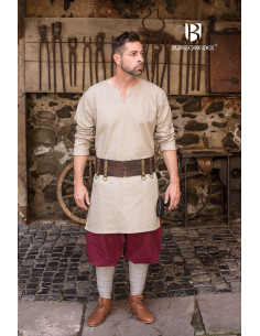 Tunique médiévale Leif, crème 2