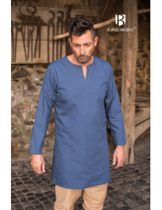 Tunique médiévale Leif, bleu