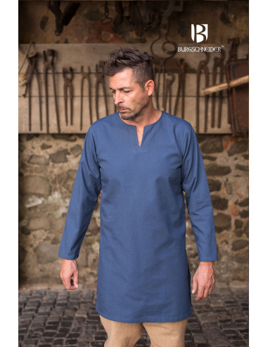 Tunique médiévale Leif, bleu