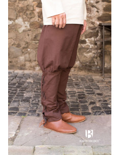 Pantalon médiéval Wigbold, marron 2