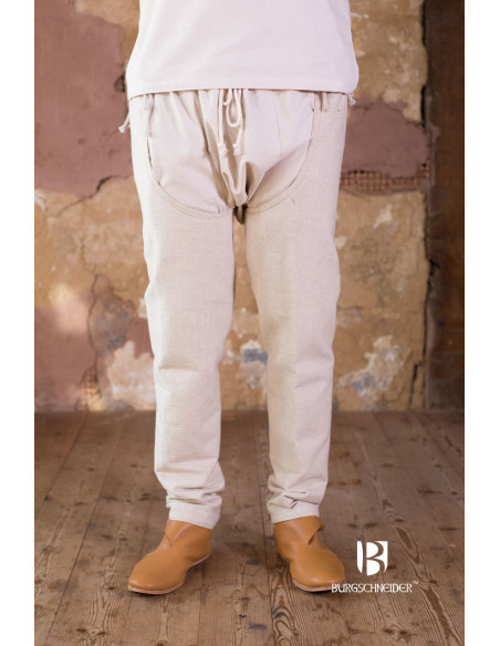 Pantalon médiéval Brandolf, crème