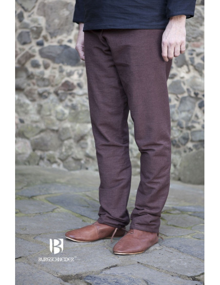 Pantalon médiéval Ragnar, marron foncé