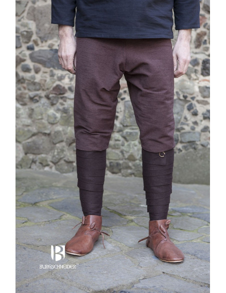 Pantalon médiéval Ragnar, marron foncé