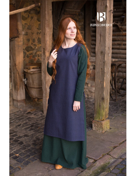 Surcoat Femme Médiévale Haithabu Bleu