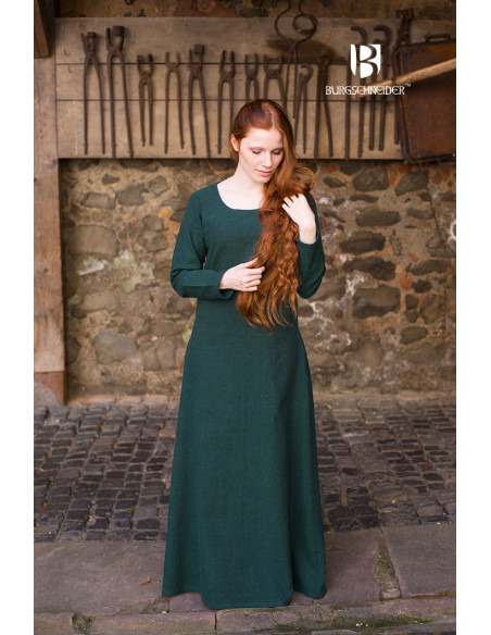 Tunique médiévale Freya, vert foncé