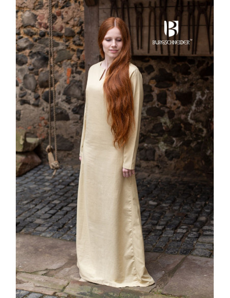 Tunique d'été médiévale Elisa, crème