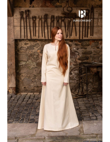 Tunique d'été médiévale Elisa, naturel