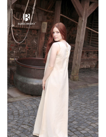 Tunique médiévale sans manches Aveline, crème