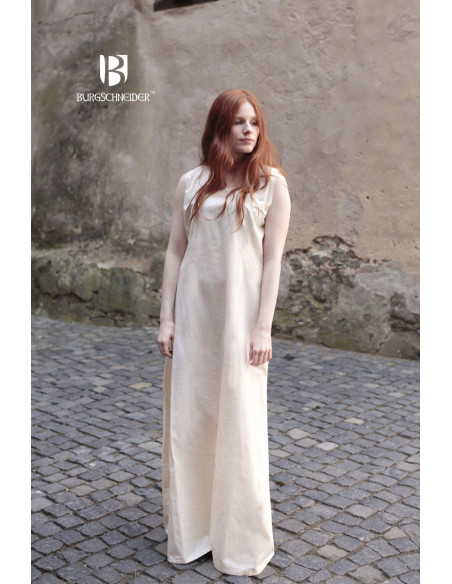 Tunique médiévale sans manches Aveline, crème