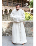 Costume de moine médiéval Benediktus, blanc