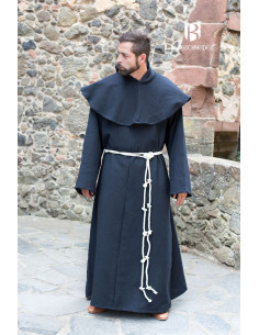 Robe de moine médiéval Benediktus, noir 2