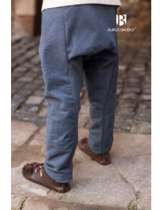 Pantalon gris médiéval Ragnarsson pour enfant