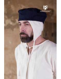 Chapeau médiéval Hugo, bleu