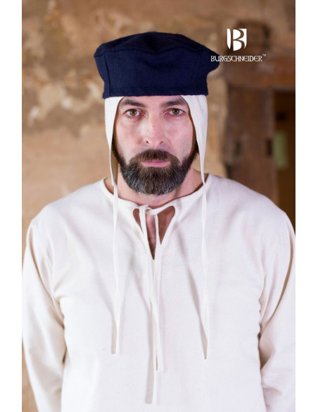 Chapeau médiéval Hugo, bleu