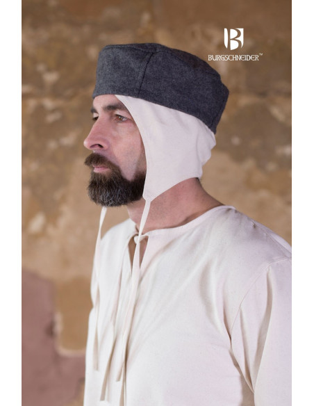 Chapeau médiéval Hugo, gris