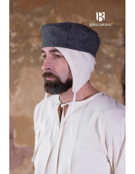 Chapeau médiéval Hugo, gris