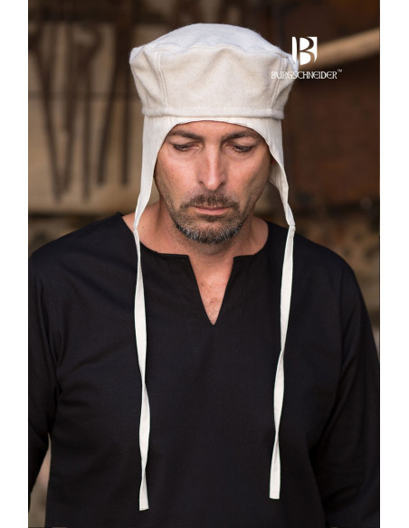 Chapeau médiéval Hugo, crème
