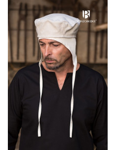 Chapeau médiéval Hugo, crème 2