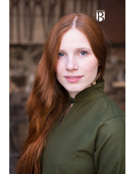 Tunique médiévale Ranwen, vert olive