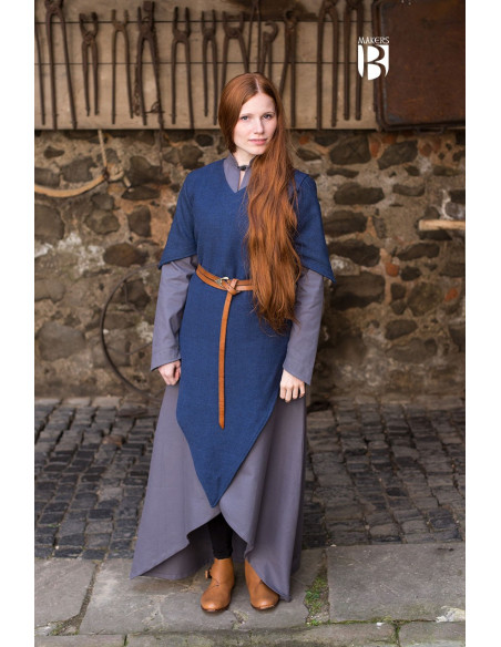 Tunique médiévale Laylin, bleu