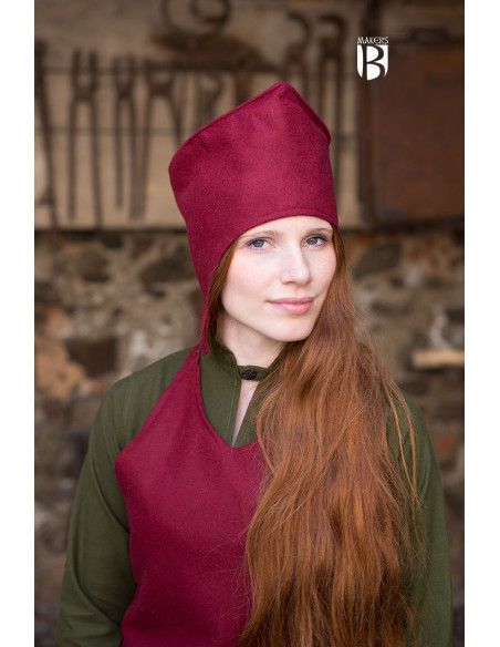 Bonnet de sorcier Goodbye, laine rouge