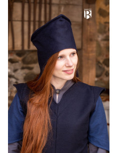 Chapeau de sorcier Adis, laine bleu
