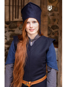 Chapeau de sorcier Adis, laine bleu