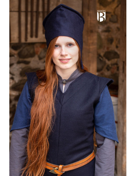 Bonnet de sorcier Goodbye, laine bleue