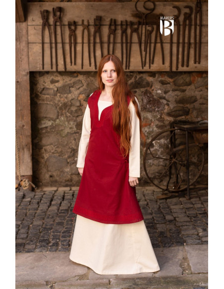 Robe médiévale Lannion, rouge